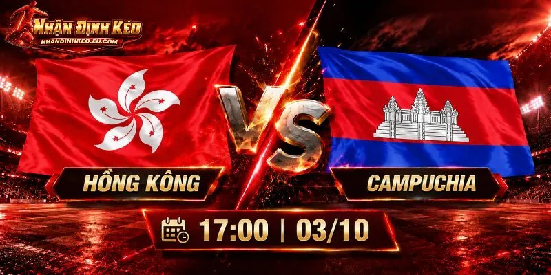 Soi Kèo Hồng Kông Vs Campuchia, 17h00 Ngày 03/10 ASEAN Cup